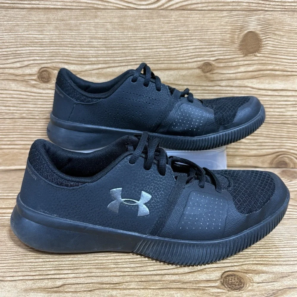 Under Armour Shoes Mens‎ Sz 8 Athletic Sneakers 3000333-002 Black Workout Gym